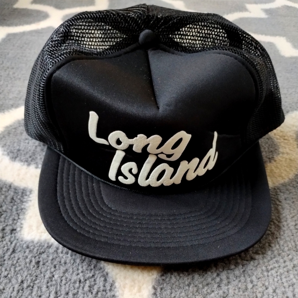 Long Island Script Trucker Hat - Black